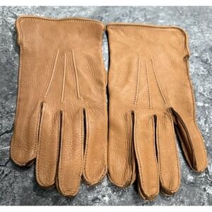 Deerskin Made In The USA Leather Gloves Soft Leather Tan Sz 9